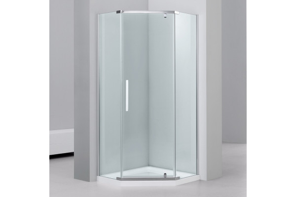 Душевой уголок Black&White Stellar Wind S305 900х900 двери распашные, стекло прозрачное