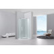 Душевой уголок Black&White Stellar Wind S305 900х900 двери распашные, стекло прозрачное