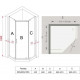 Душевой уголок Black&White Stellar Wind S305 900х900 двери распашные, стекло прозрачное