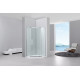 Душевой уголок Black&White Stellar Wind S305 1000х1000 двери распашные, стекло прозрачное