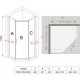 Душевой уголок Black&White Stellar Wind S305 1000х1000 двери распашные, стекло прозрачное