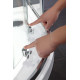 Душевой уголок Black&White Stellar Wind S101 900х900 четверть круга, двери раздвижные
