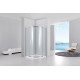 Душевой уголок Black&White Stellar Wind S301 1000х1000 четверть круга, двери распашные
