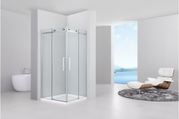 Душевой уголок Black&White Stellar Wind S202 900х900 квадратный, двери раздвижные