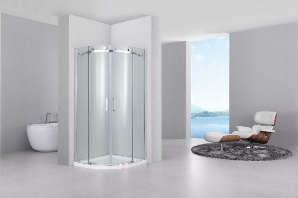 Душевой уголок Black&White Stellar Wind S201 900х900 четверть круга, двери раздвижные