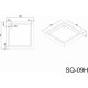 Поддон для душа Black&White Stellar Wind SQ-09H квадратный, низкий