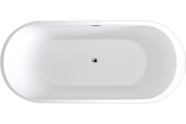 Акриловая ванна Black&White Swan SB105 овальная, отдельностоящая, объем 200 л.