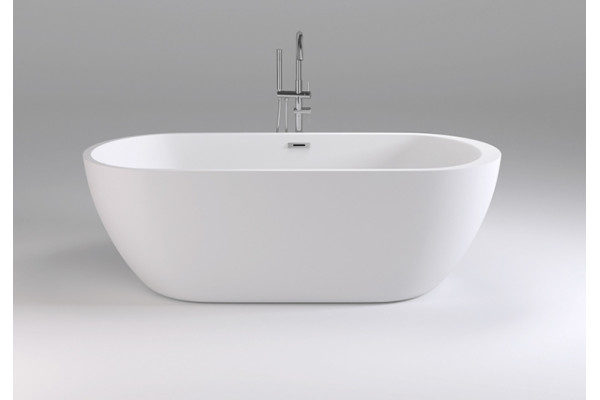 Акриловая ванна Black&White Swan SB105 овальная, отдельностоящая, объем 200 л.