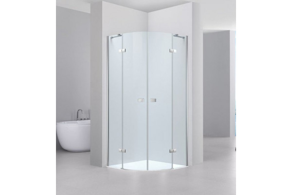 Душевой уголок Black&White Stellar Wind S701-1000 четверть круга, двери распашные