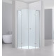 Душевой уголок Black&White Stellar Wind S701-1000 четверть круга, двери распашные