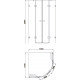 Душевой уголок Black&White Stellar Wind S701-1000 четверть круга, двери распашные