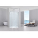 Душевой уголок Black&White Stellar Wind S701-1000 четверть круга, двери распашные