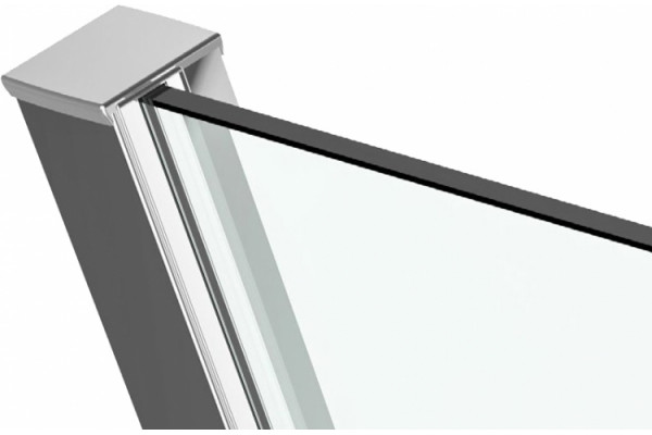 Душевой уголок Black&White Stellar Wind S701-1000 четверть круга, двери распашные