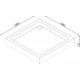 Поддон для душа Black&White Stellar Wind SQ-10H квадратный, низкий