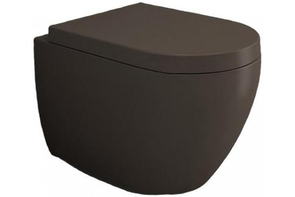 Унитаз подвесной Bocchi Venezia 1295-025-0129 кофейный коричневый, овальный, 36x57 см