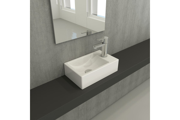 Раковина Bocchi Milano 1419-001-0126 белая, правая, прямоугольная, цвет белый