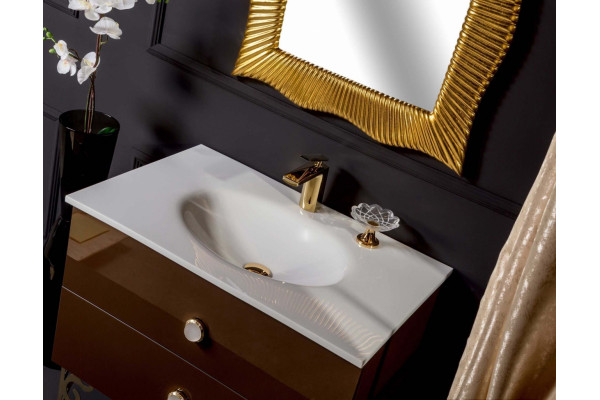 Смеситель Boheme Venturo 381 для раковины однорычажный, золото