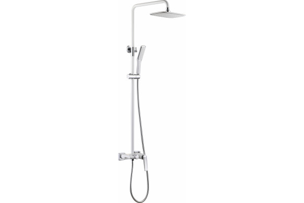 Душевая стойка Boheme Venturo 378-W штанга 122.36 см, шланг 150 см, 1 режим