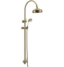 Душевая стойка Boheme Medici 401 бронза, штанга 130 см, шланг 150 см