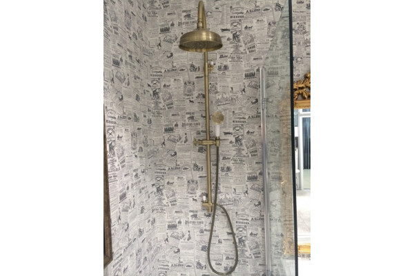 Душевая стойка Boheme Medici 401 бронза, штанга 130 см, шланг 150 см