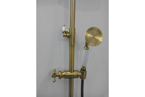 Душевая стойка Boheme Medici 401 бронза, штанга 130 см, шланг 150 см