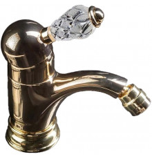 Смеситель Boheme Crystal 286-CRST для биде однорычажный, золото