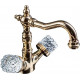 Смеситель Boheme Crystal 292-CRST для раковины двухвентильный, золото
