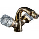 Смеситель Boheme Crystal 296-CRST для биде двухвентильный, высота излива 9.2 см