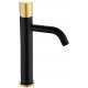 Смеситель Boheme Stick 122-BG.2 для раковины, black touch gold, однорычажный, высота излива 20.6 см