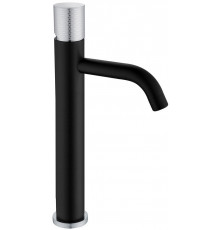 Смеситель Boheme Stick 122-BCR.2 для раковины, black touch chrome, однорычажный, высота излива 20.6 см