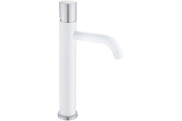 Смеситель Boheme Stick 122-WCR.2 для раковины, white touch chrome, однорычажный, высота излива 20.6 см