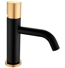 Смеситель Boheme Stick 121-BG.2 для раковины, black touch gold, однорычажный, высота излива 7.3 см