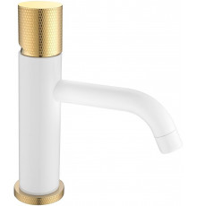 Смеситель Boheme Stick 121-WG.2 для раковины, white touch gold, однорычажный, высота излива 7.6 см