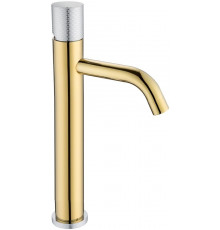 Смеситель Boheme Stick 122-GCR.2 для раковины, gold touch chrome, однорычажный, высота излива 20.6 см