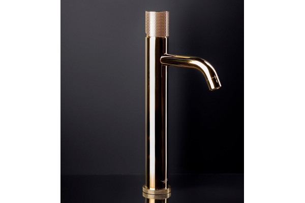 Смеситель Boheme Stick 122-GG.2 для раковины, gold touch gold, однорычажный, золото