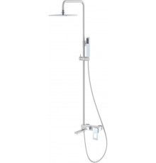 Душевая стойка Boheme Q 148-WCR штанга 132 см, шланг металлический 150 см