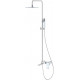 Душевая стойка Boheme Q 148-WCR штанга 132 см, шланг металлический 150 см