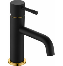 Смеситель Boheme Uno 461-BG для раковины, black gold, однорычажный, высота излива 6.5 см