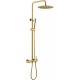 Душевая стойка Boheme Uno 468-G Gold золото, штанга 144 см, шланг металлический 150 см