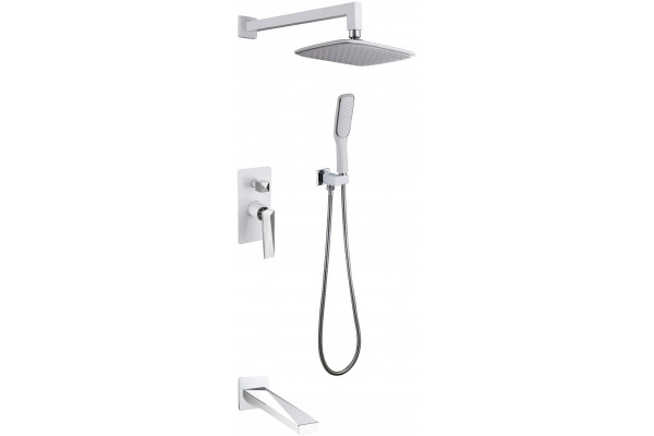 Душевой комплект Boheme Venturo 374-W-2 белый, хром, 1 режим