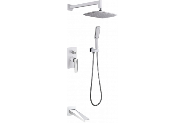 Душевой комплект Boheme Venturo 374-W-2 белый, хром, 1 режим