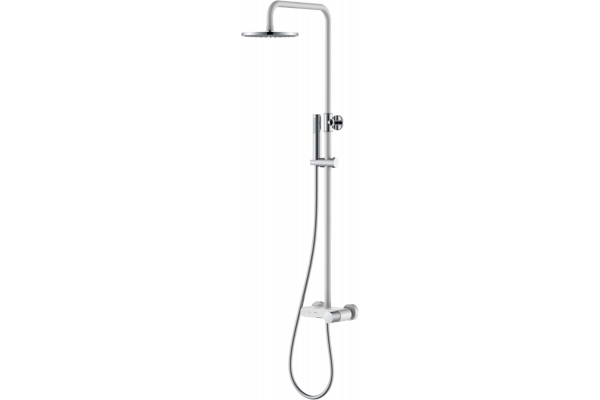 Душевая стойка Boheme Stick 128-WCR.2 white touch chrome штанга 112.5 см, шланг 150 см