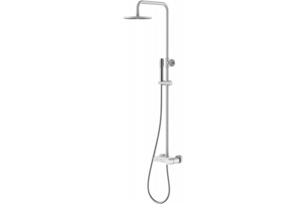 Душевая стойка Boheme Stick 128-WCR white diamond chrome штанга 112.5 см, шланг 150 см