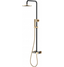 Душевая стойка Boheme Stick 128-BG.2 black touch gold штанга 112.5 см, шланг 150 см