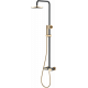 Душевая стойка Boheme Stick 128-BG.2 black touch gold штанга 112.5 см, шланг 150 см