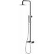 Душевая стойка Boheme Stick 128-BCR black diamond chrome штанга 112.5 см, шланг 150 см