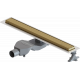 Душевой лоток Boheme Premium Linear 60 см, матовое золото, в пол около стены, выпуск боковой