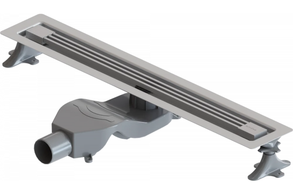 Душевой лоток Boheme B&T Infinity 60 см, хром, в пол около стены, выпуск боковой