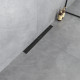 Душевой лоток Boheme Premium Trendy 60 см, черный, в пол около стены, выпуск боковой