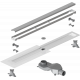 Душевой лоток Boheme Premium Linear 80 см, хром, в пол около стены, выпуск боковой